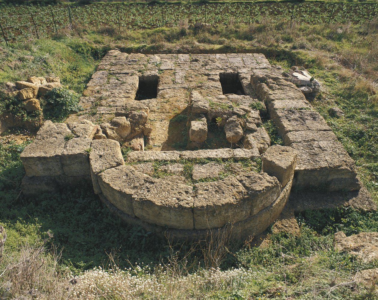 Vecchie rovine di una basilica, Valle dei Templi, Agrigento, Sicilia, Italia da Benjamin Baud