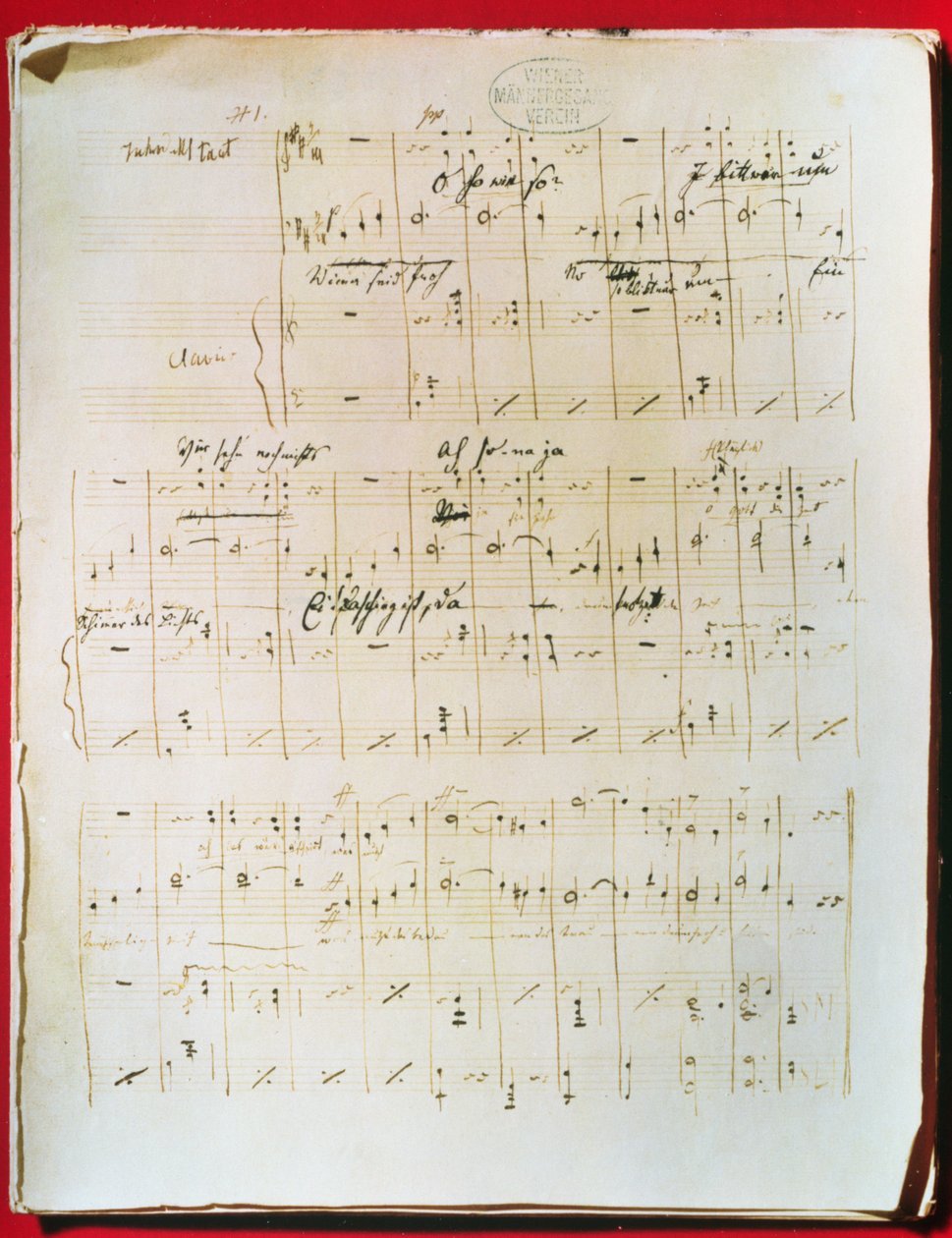 Partitura originale del valzer viennese 