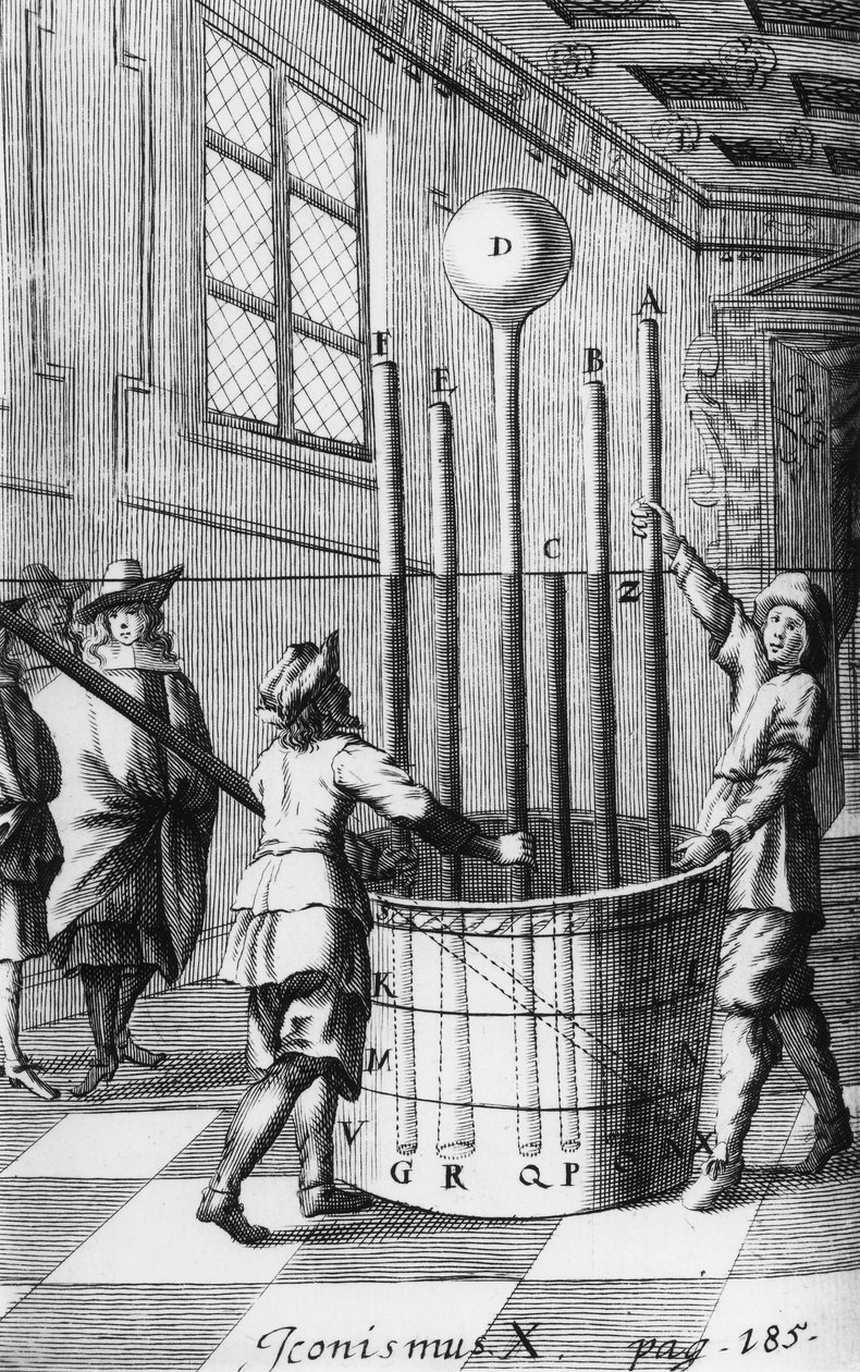 FISICA, ESPERIMENTI, PRE-1800 Esperimento del barometro di Torricelli da Unbekannt