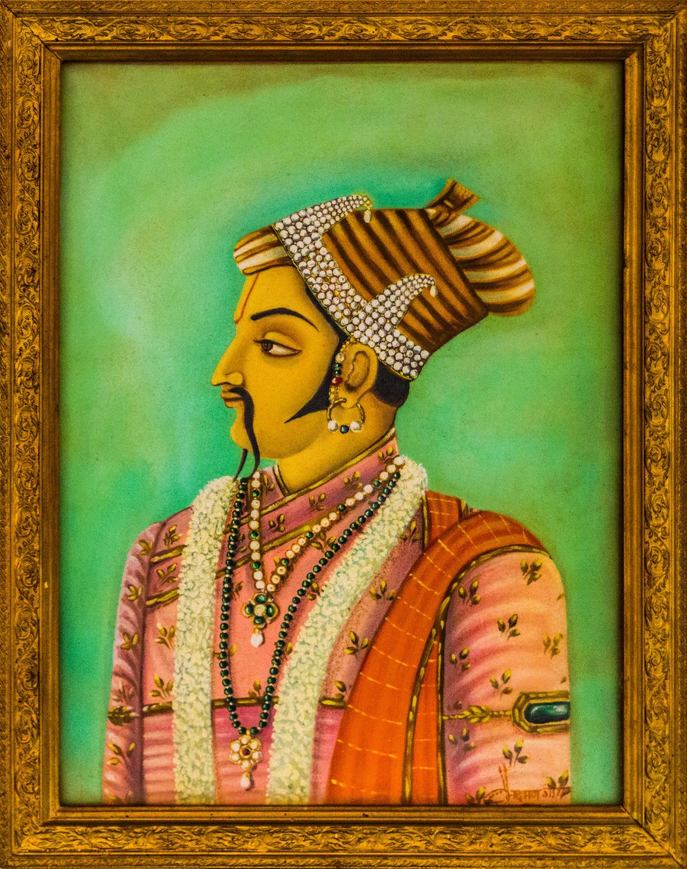 Dipinti dei Maharaja nel Palazzo della Città, Jaisalmer, una città esotica nel deserto del Thar, Jaisalmer, Rajasthan, India, Asia da Unbekannter Künstler