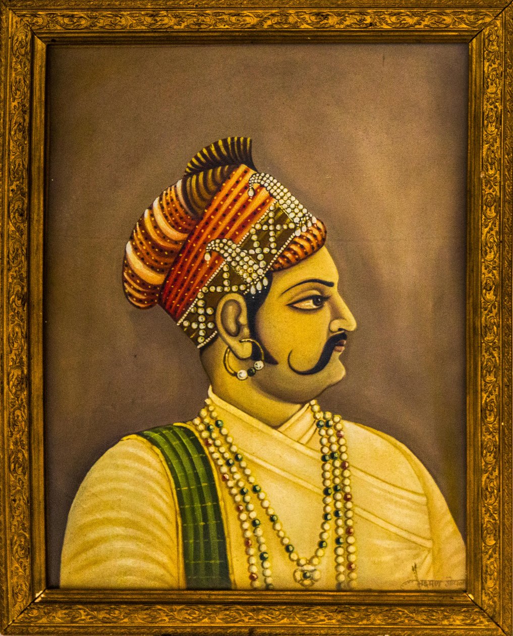 Dipinti dei Maharaja nel Palazzo della Città, Jaisalmer, una città esotica nel Deserto del Thar, Jaisalmer, Rajasthan, India, Asia da Unbekannter Künstler
