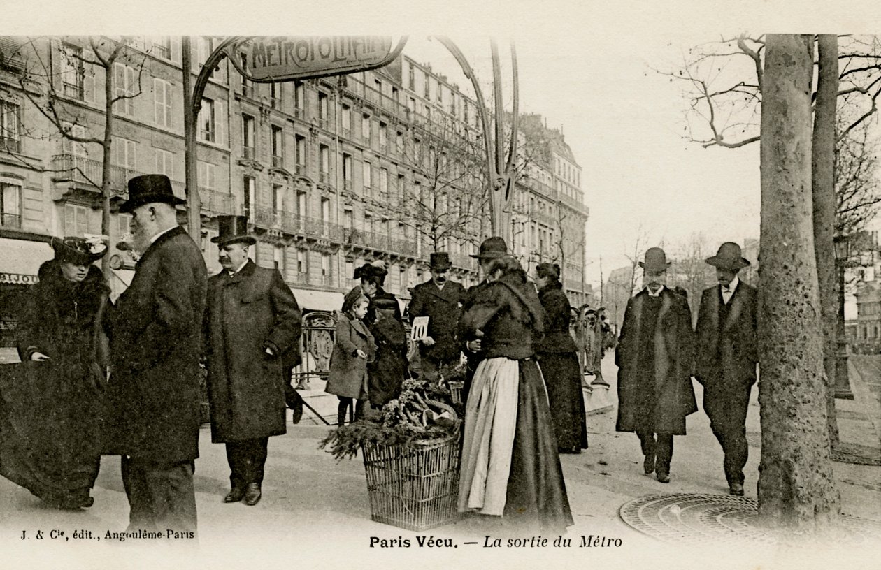 Parigi Métro - ingresso con arco art nouveau da Unbekannter Künstler