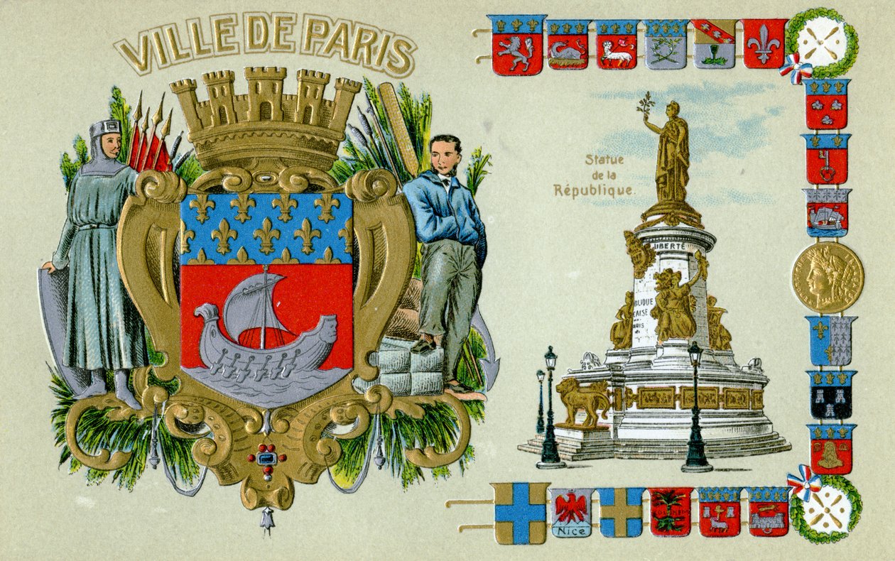 Cartolina di Parigi da Unbekannter Künstler