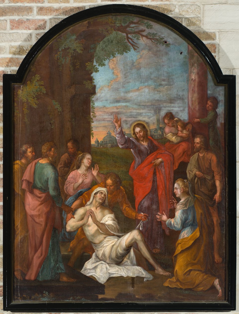 Chiesa parrocchiale (Parochiekerk Onze-Lieve-Vrouw-Hemelvaart). Interno. Dipinto. Resurrezione di Lazzaro (?) da Unbekannter Künstler