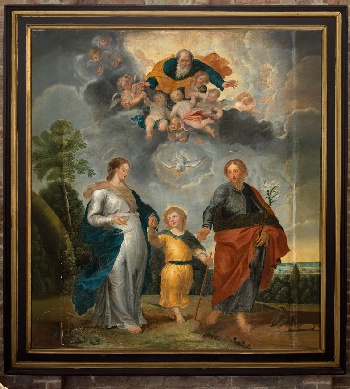 Chiesa parrocchiale (Parochiekerk Onze-Lieve-Vrouw-Hemelvaart). Interno. La Sacra Famiglia (?) da Unbekannter Künstler