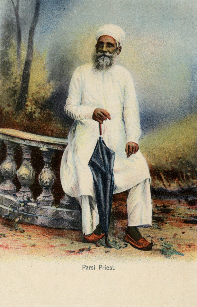 Sacerdote Parsi, India Britannica da Unbekannter Künstler