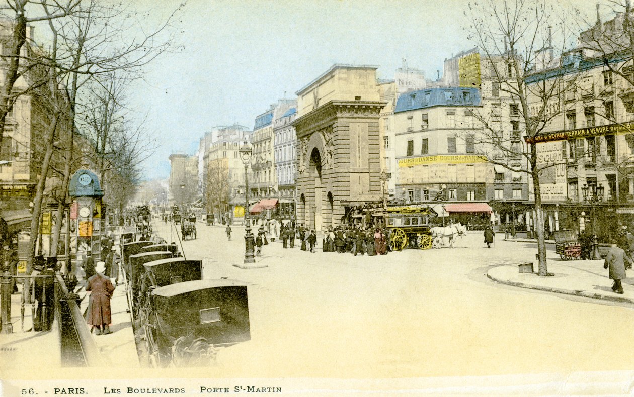 Porte Saint-Martin, Parigi, c. 1900 da Unbekannter Künstler