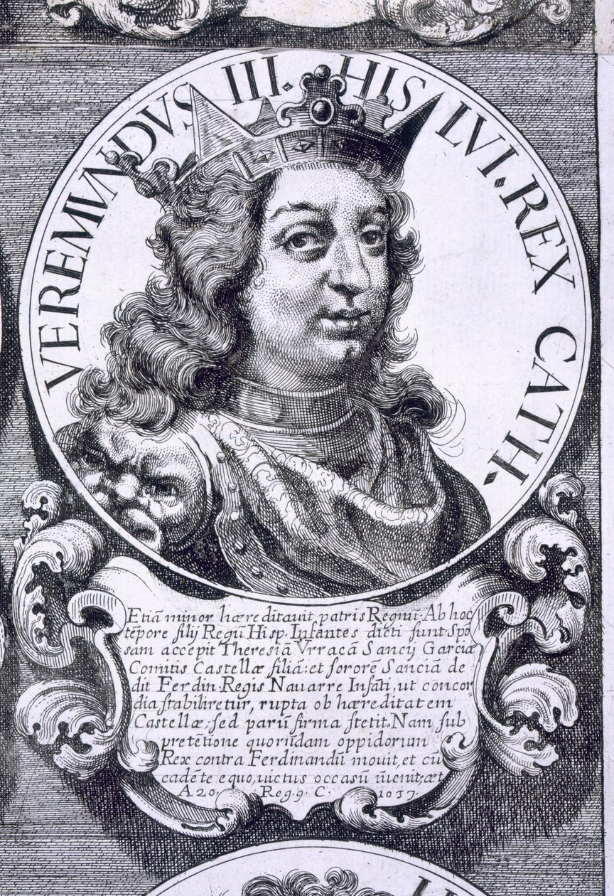 Ritratto di Bermudo III di Leon (litografia) da Unbekannt