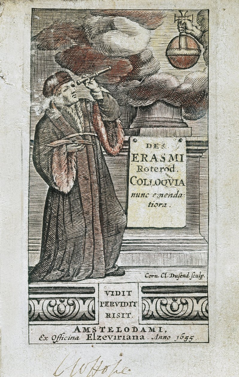 Ritratto di Erasmo incluso nella prima pagina di 