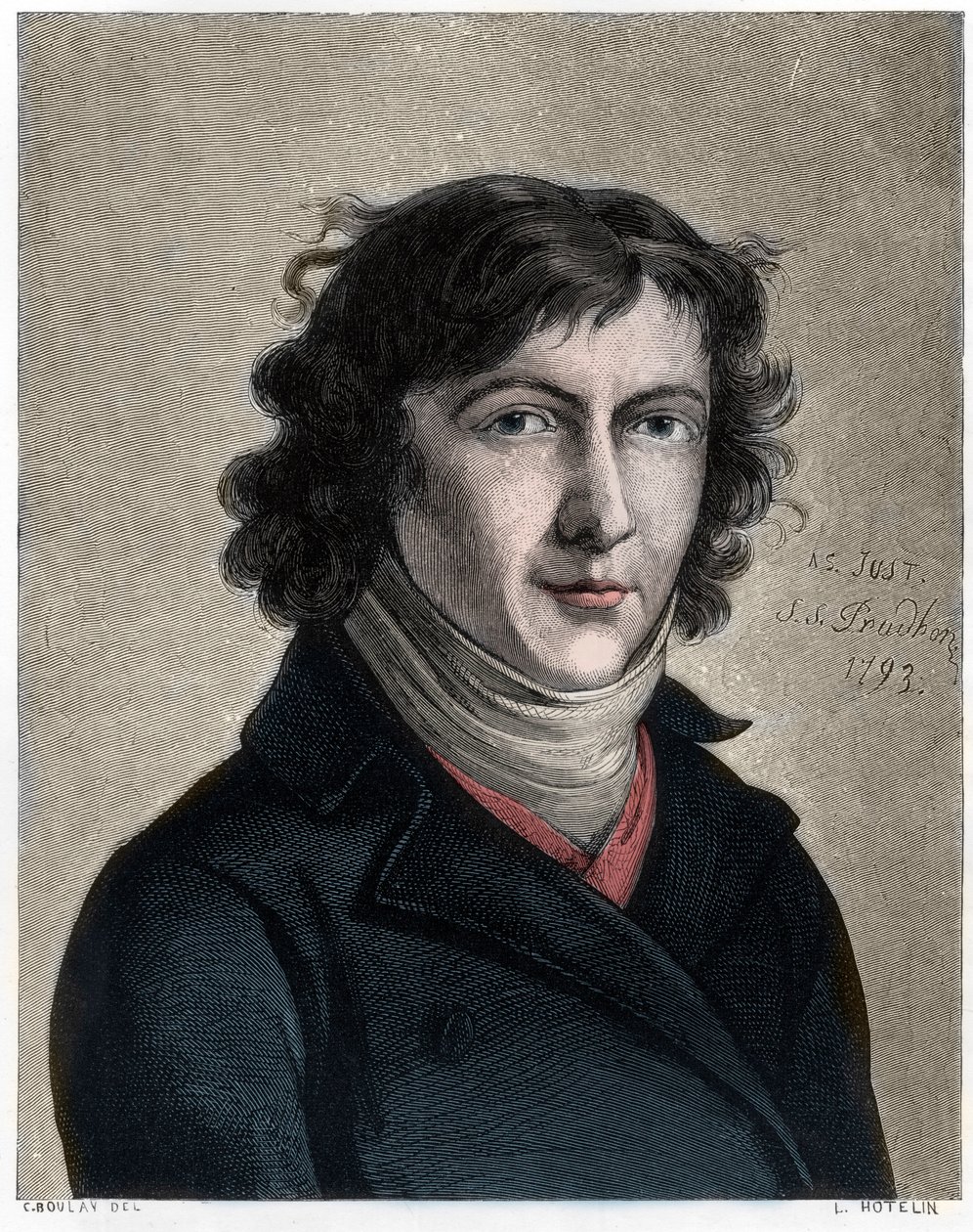 Ritratto di Louis de Saint Just da Unbekannt