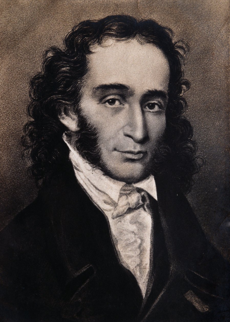 Ritratto di Niccolò Paganini (incisione) da Unbekannter Künstler