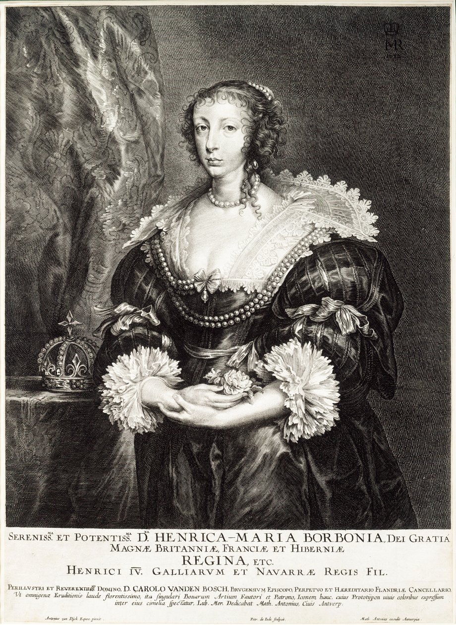 Ritratto della regina Enrichetta Maria de Bourbon da Unbekannt