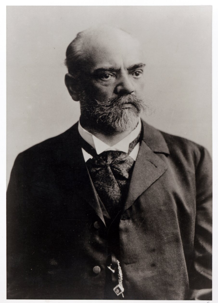 Fotografia ritratto di Antonin Dvorak (1841-1904) compositore ceco (foto b/n) da Unbekannt