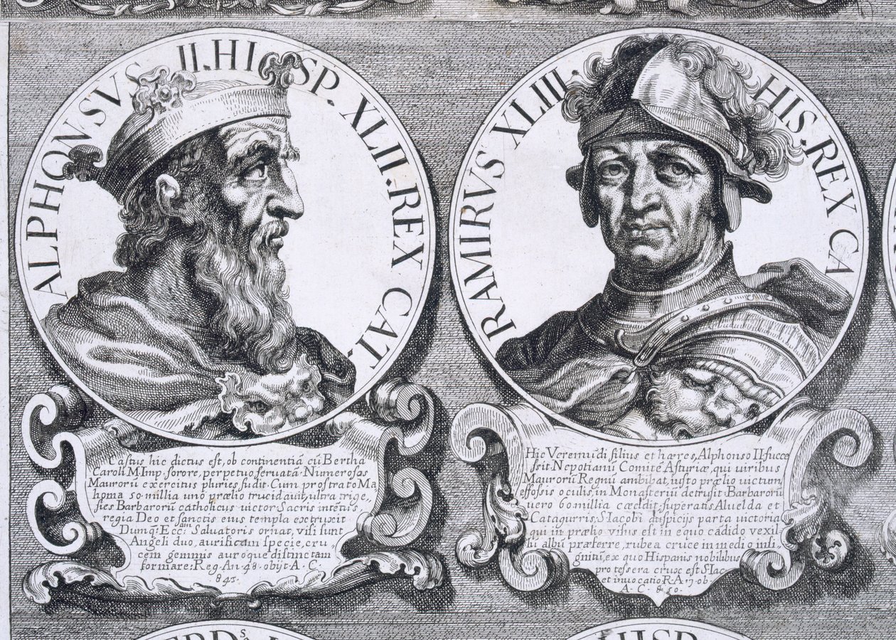 Ritratti di Alfonso II e Ramiro I (litografia) da Unbekannt