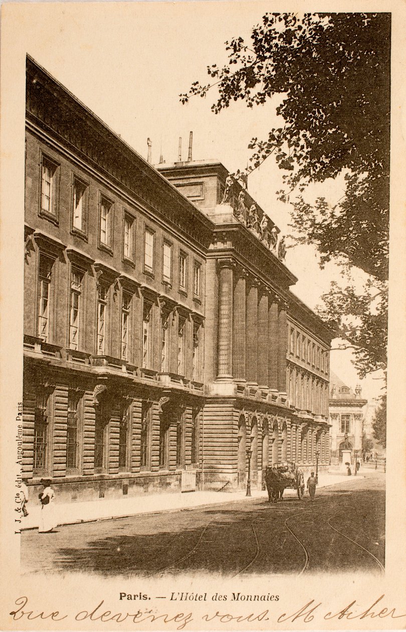Cartolina/Hotel des Monnins/Parigi/Seine/Île de France/Francia da William M. Timlin