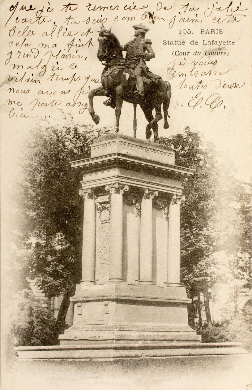 Statua di Lafayette, Cour du Louvre, Parigi da William M. Timlin