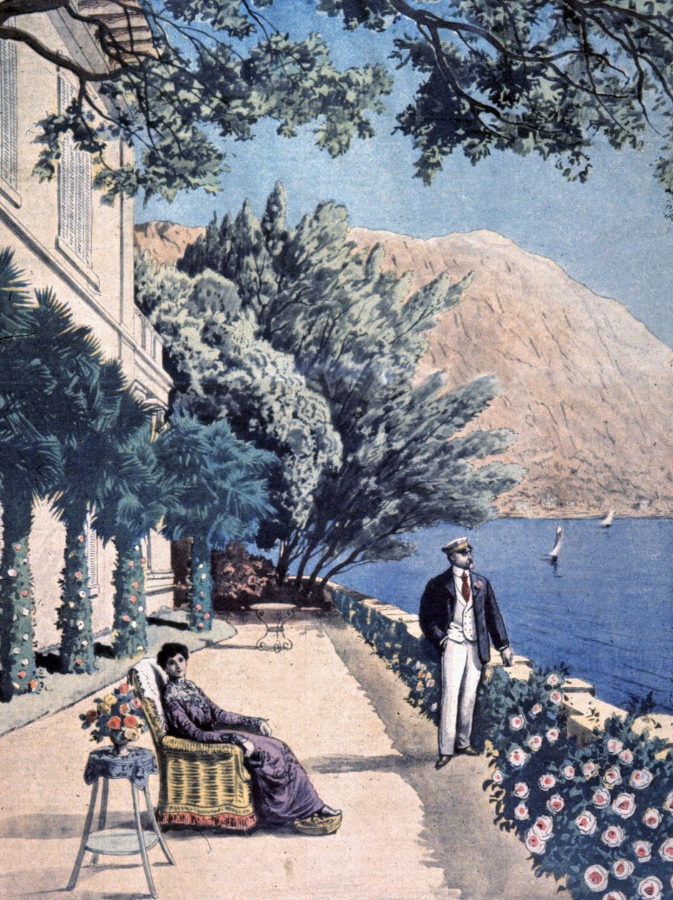 Vacanza presidenziale, Poincaré a Eze les Pins da Unbekannter Künstler
