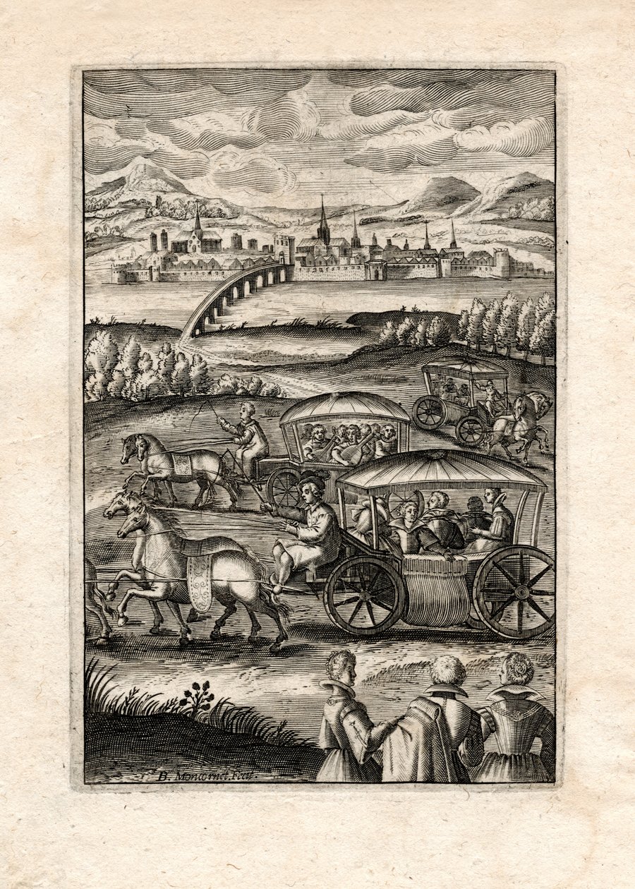 Processione con liutisti, Parigi, c.1650 (incisione) da Unbekannter Künstler