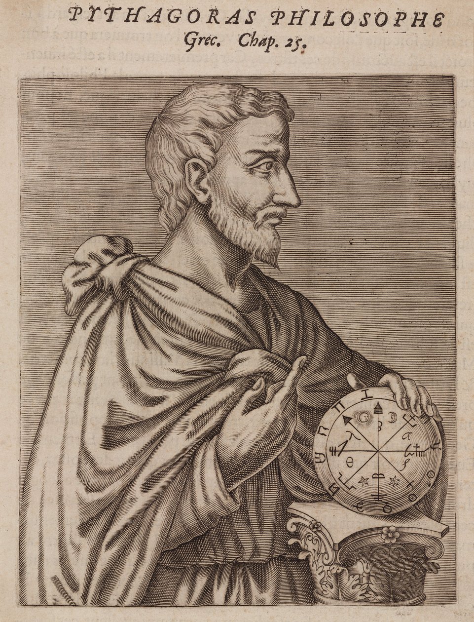 Pitagora, filosofo e matematico greco, VI secolo a.C. da Unbekannt