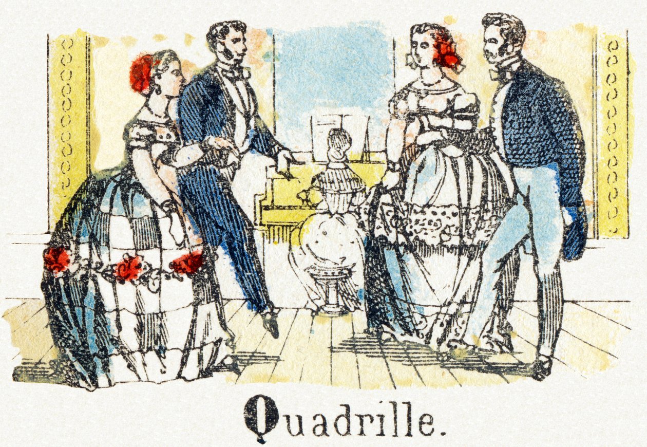 Q - Quadriglia - Alfabeto dei divertimenti per bambini circa 1890 (litografia) da Unbekannt