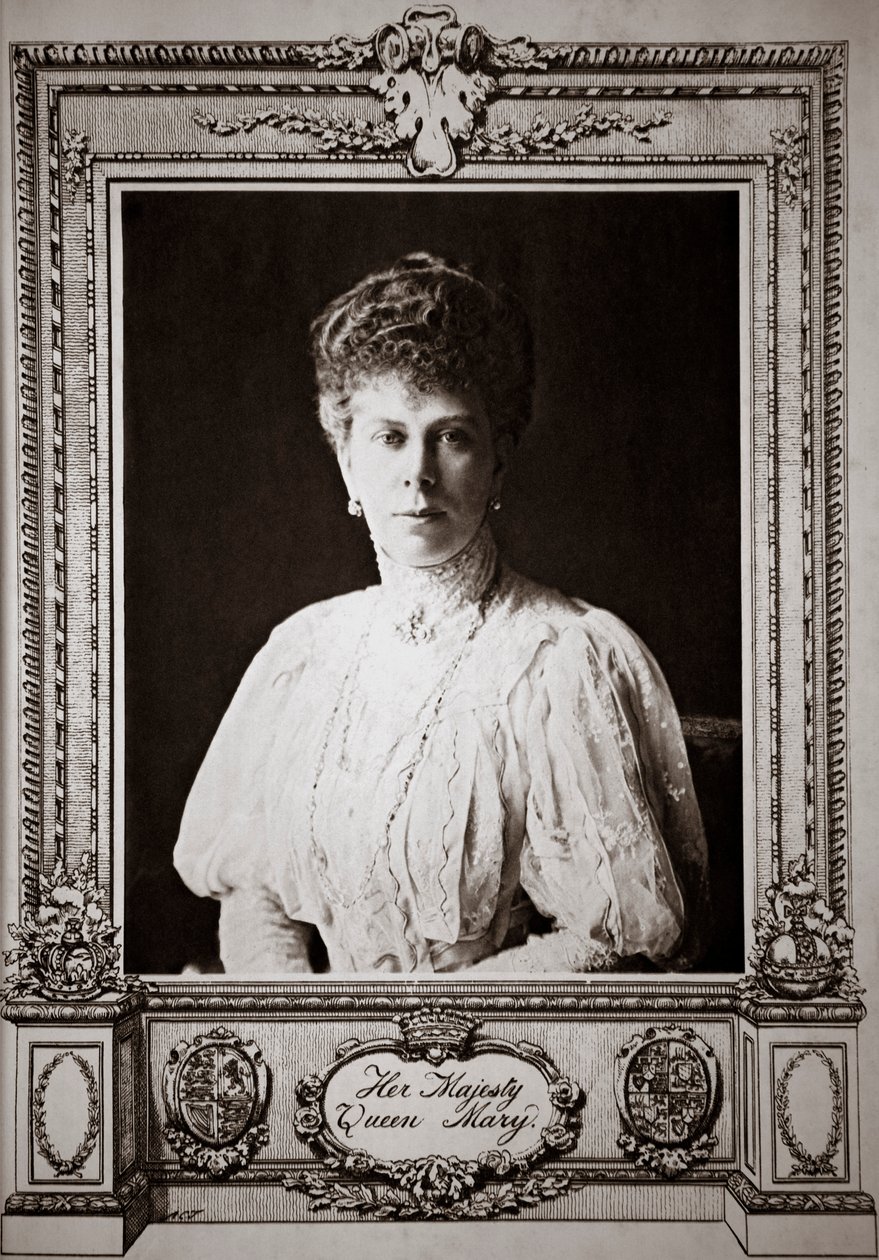 Regina Mary, consorte di Re Giorgio V nel 1910 da Unbekannter Künstler