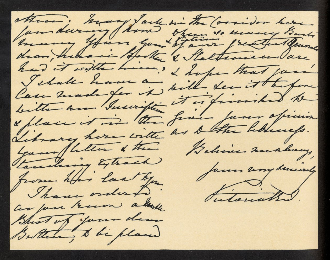 Regina Vittoria - lettera manoscritta a Miss Mary Augusta Gordon, ringraziandola per la bibbia ricevuta in regalo da Unbekannter Künstler