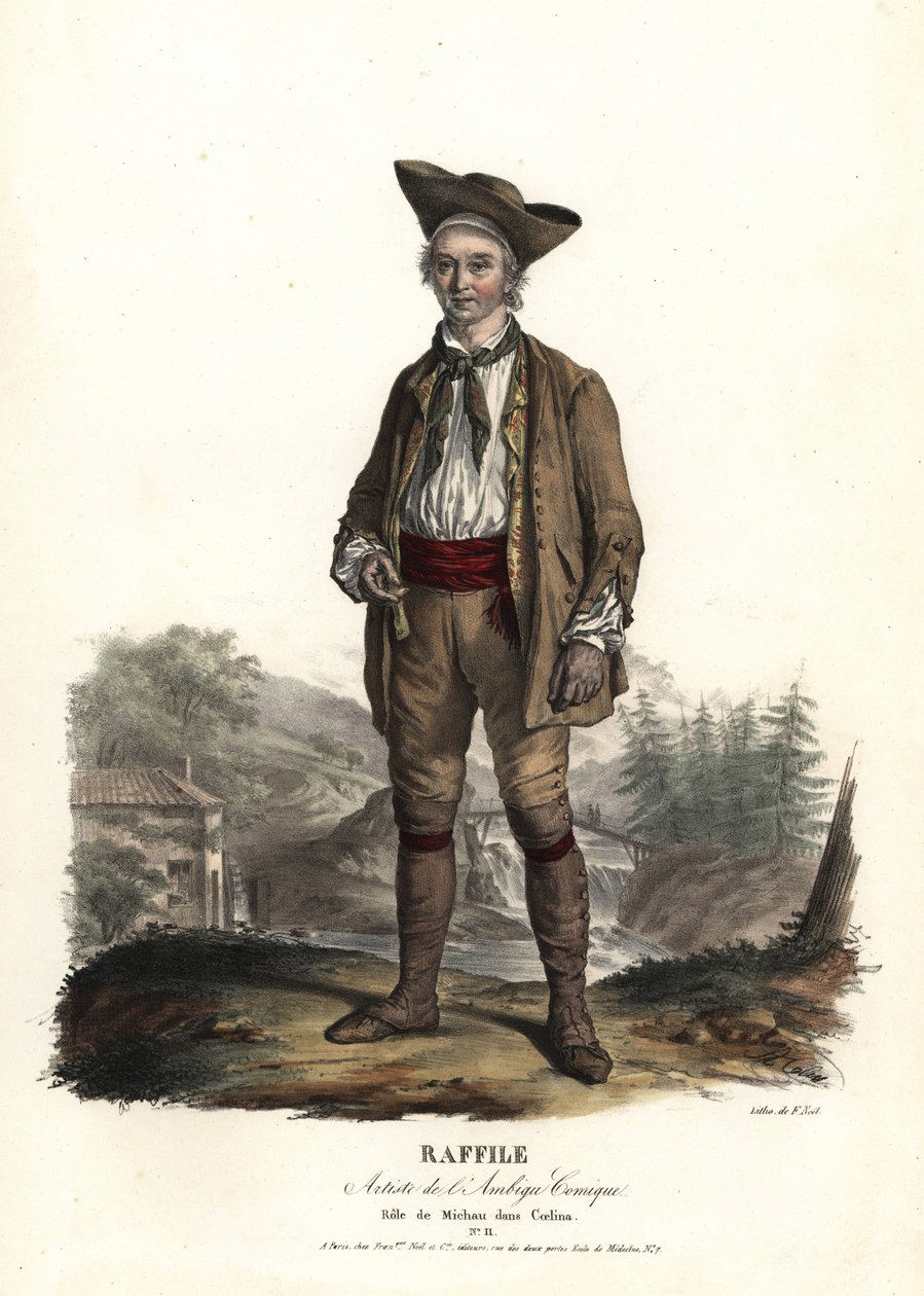 Raffile come Michau in Coelina di René Charles Guilbert de Pixérécourt, Ambigu Comique da Unbekannter Künstler