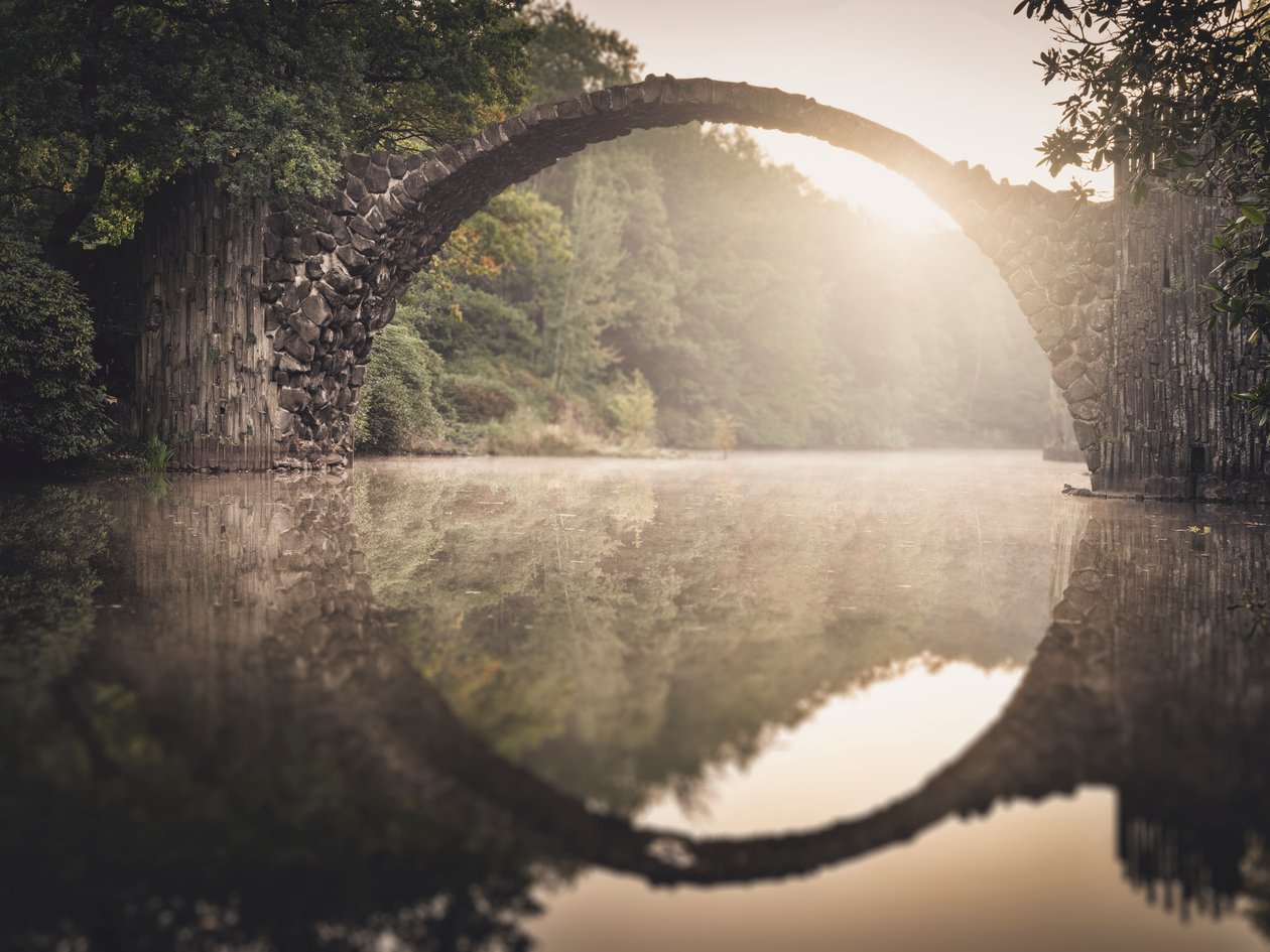Rakotzbrücke - Studio 5, Sassonia, Germania da Leopold Blonder