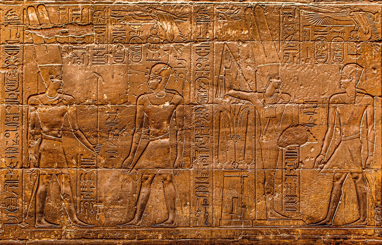 Rilievo, Tempio di Luxor, Tebe, Egitto, Africa da Unbekannter Künstler