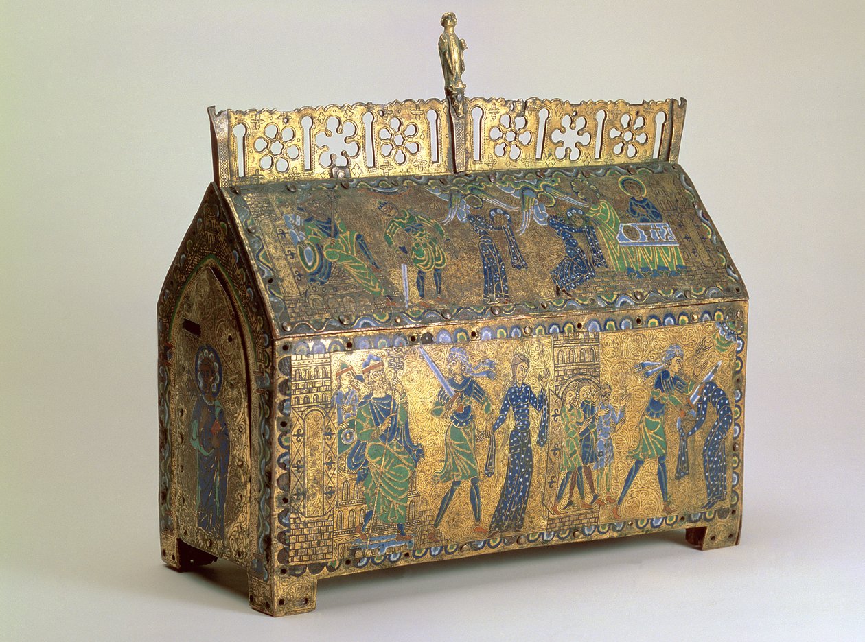 Cofanetto reliquiario con scene della vita di Santa Valeria, Limoges, c.1175 da Unbekannt