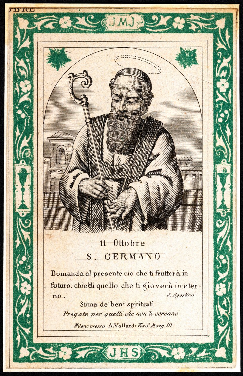 Rappresentazione di San Germano, inizio XX secolo (stampa) da Unbekannter Künstler