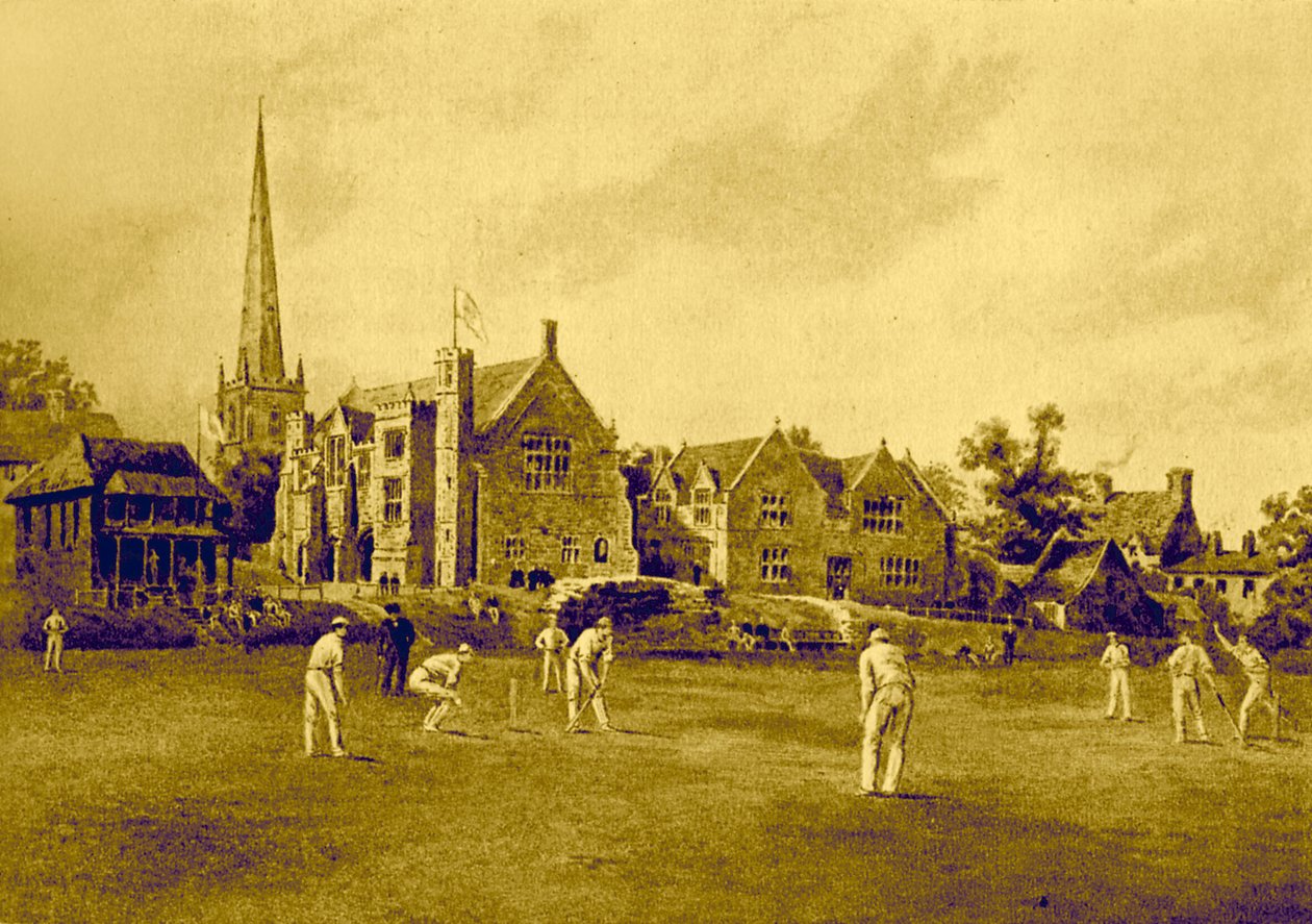 Scuola di Repton dal campo di cricket da Unbekannter Künstler