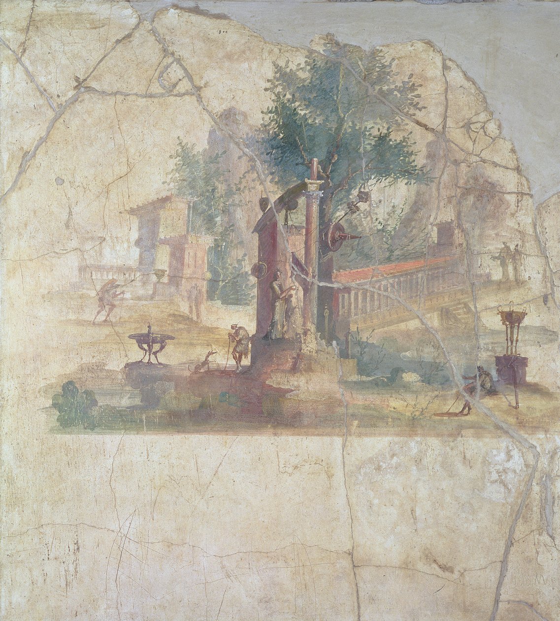 Paesaggio sacro-idilliaco, dalla Villa di Agrippa a Boscoreale, secolo d.C. da Unbekannt