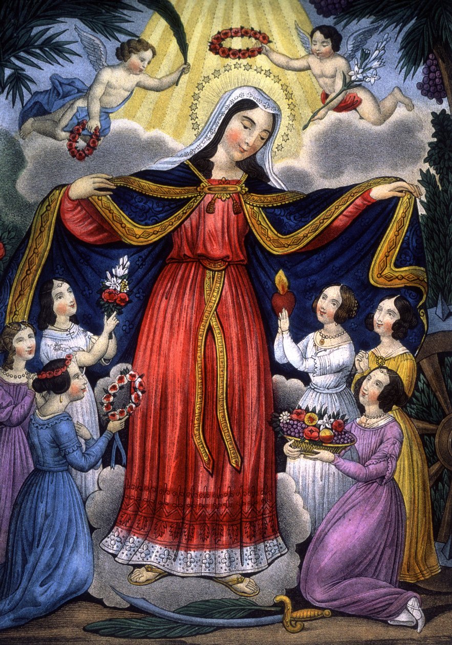 Santa Caterina e le Catherinettes, metà XIX secolo (stampa) da Unbekannter Künstler
