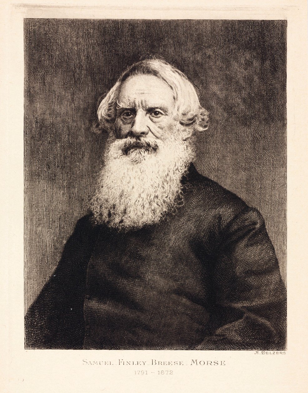 Samuel F B Morse, artista americano e inventore del codice Morse, c 1870 da Unbekannt