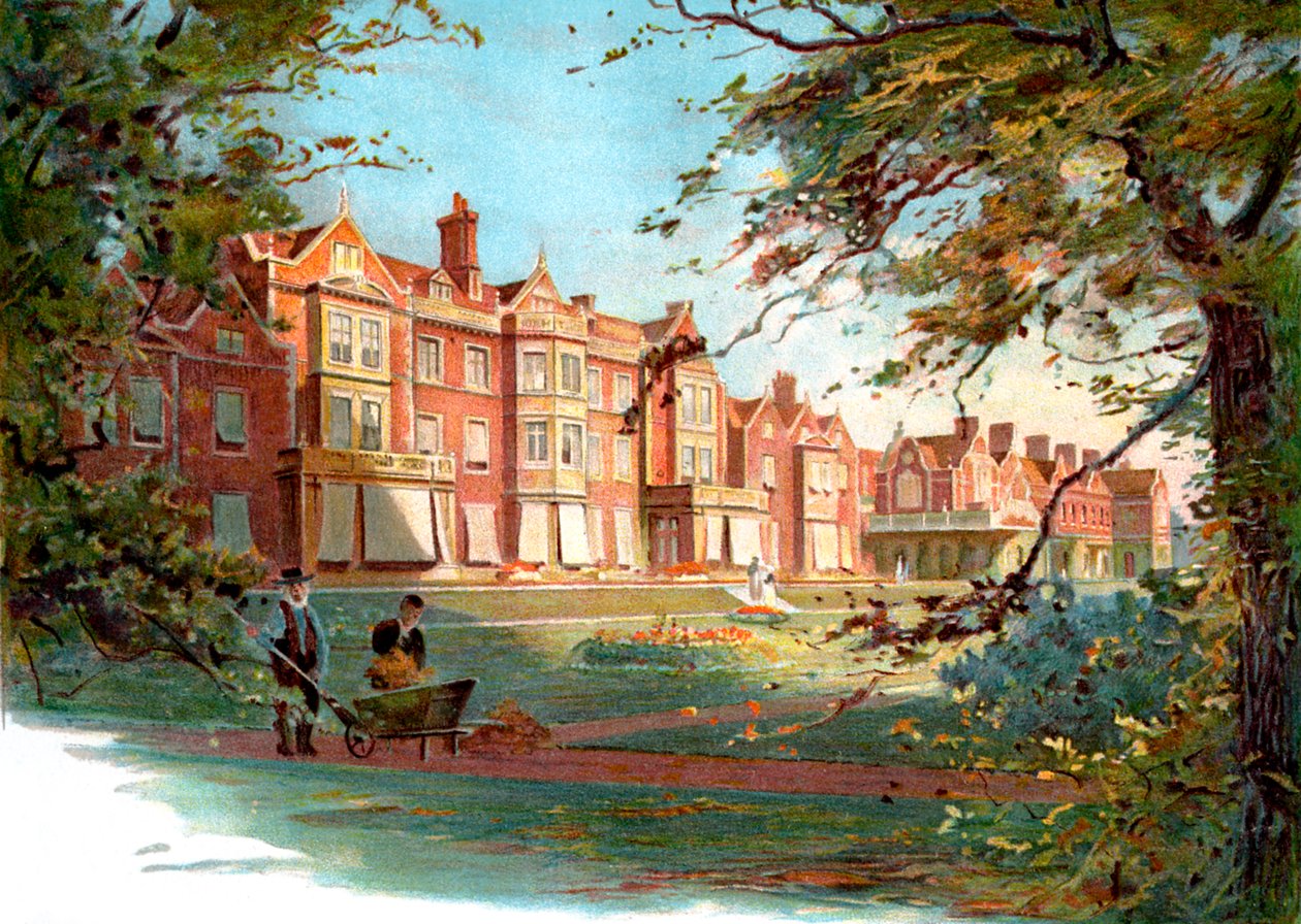 Sandringham House - illustrazione della fine del XIX secolo da Unbekannter Künstler