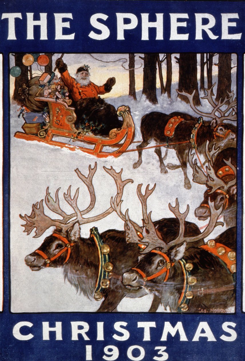 Babbo Natale e le sue renne da Unbekannter Künstler