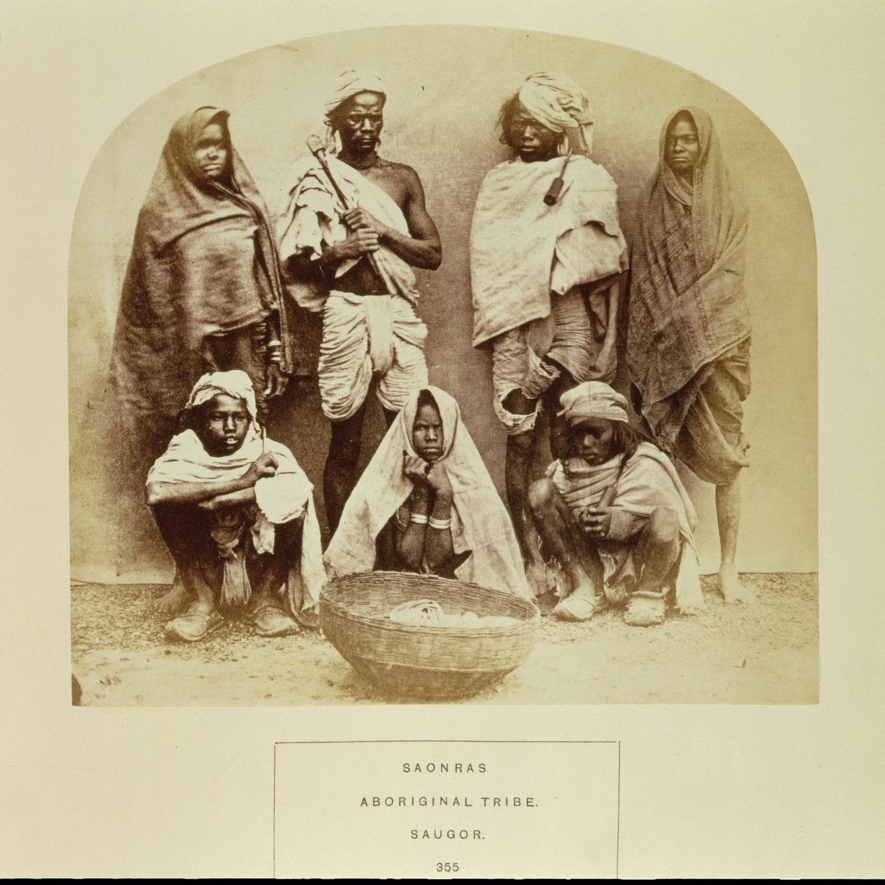 Saonras, una tribù aborigena di Saugor, India centrale, n. 355 da 