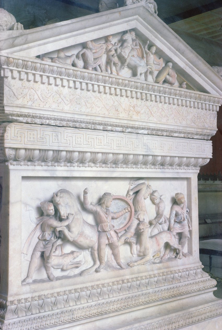 Sarcofago di Alessandro Magno (356-323 a.C.) (marmo) da Unbekannt