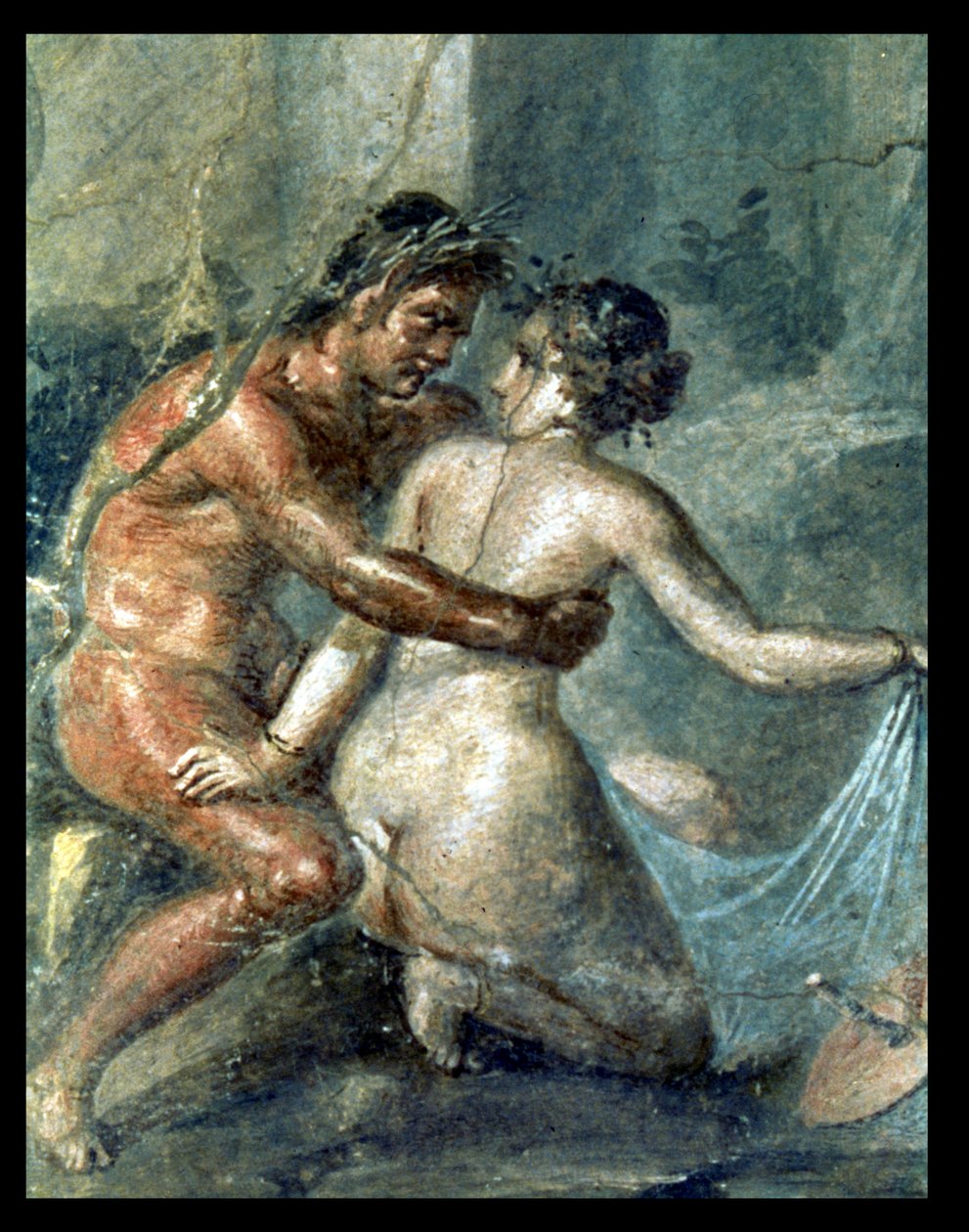 Satiro e Menade, dettaglio di un affresco a Pompei da Unbekannter Künstler