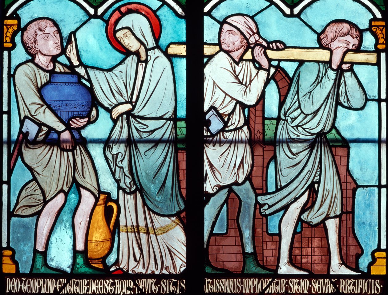 Scena dalla vita di San Luigi, vetrata della Cattedrale di Notre Dame, Parigi da Benjamin Baud