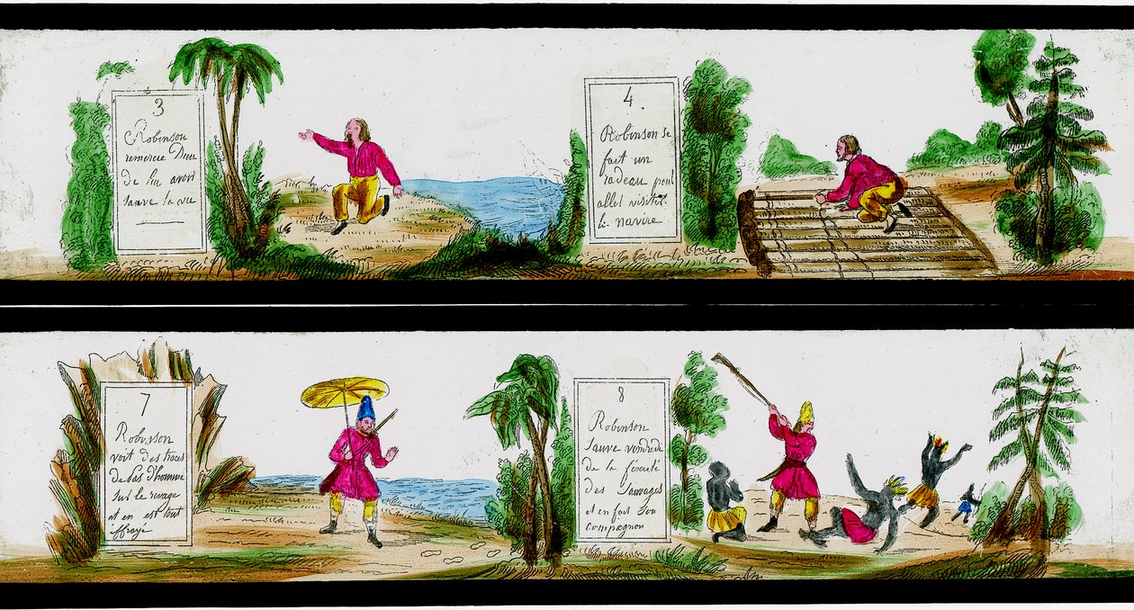 Scena dalle Avventure di Robinson Crusoe da Unbekannter Künstler