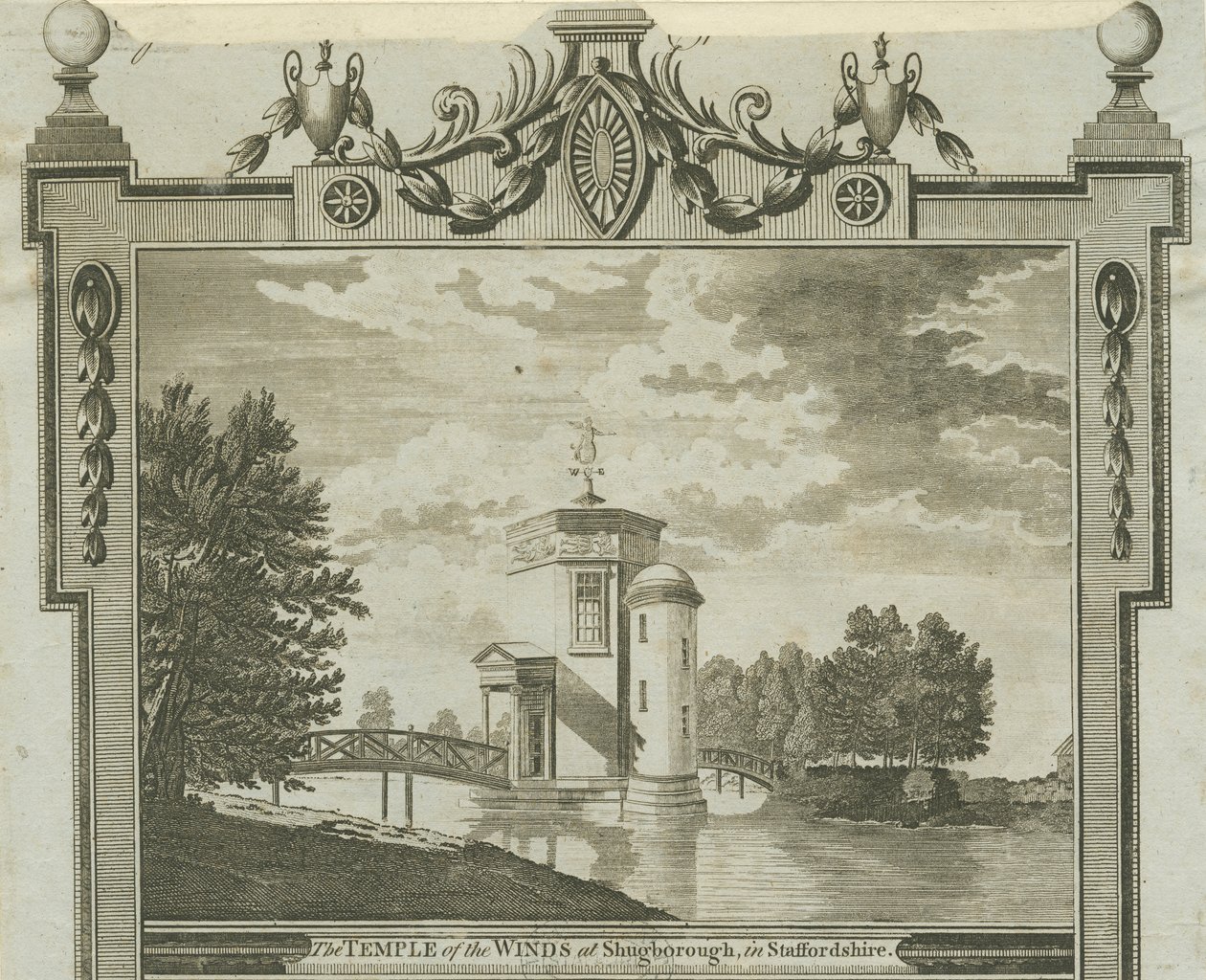 Shugborough - Tempio dei Venti: incisione, nd [c 1770] da Unbekannt