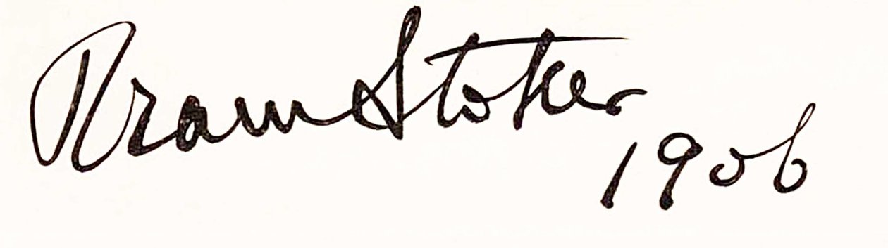 Firma di Bram Stoker da Unbekannt