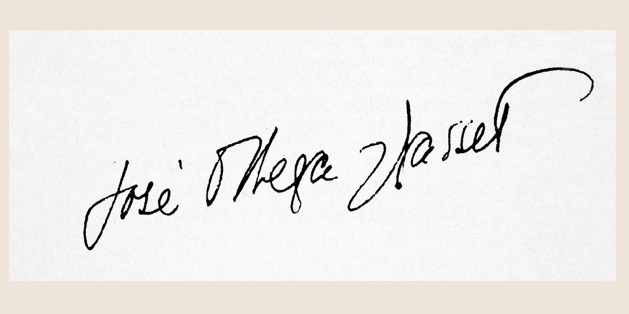 Firma di José Ortega y Gasset da Unbekannt