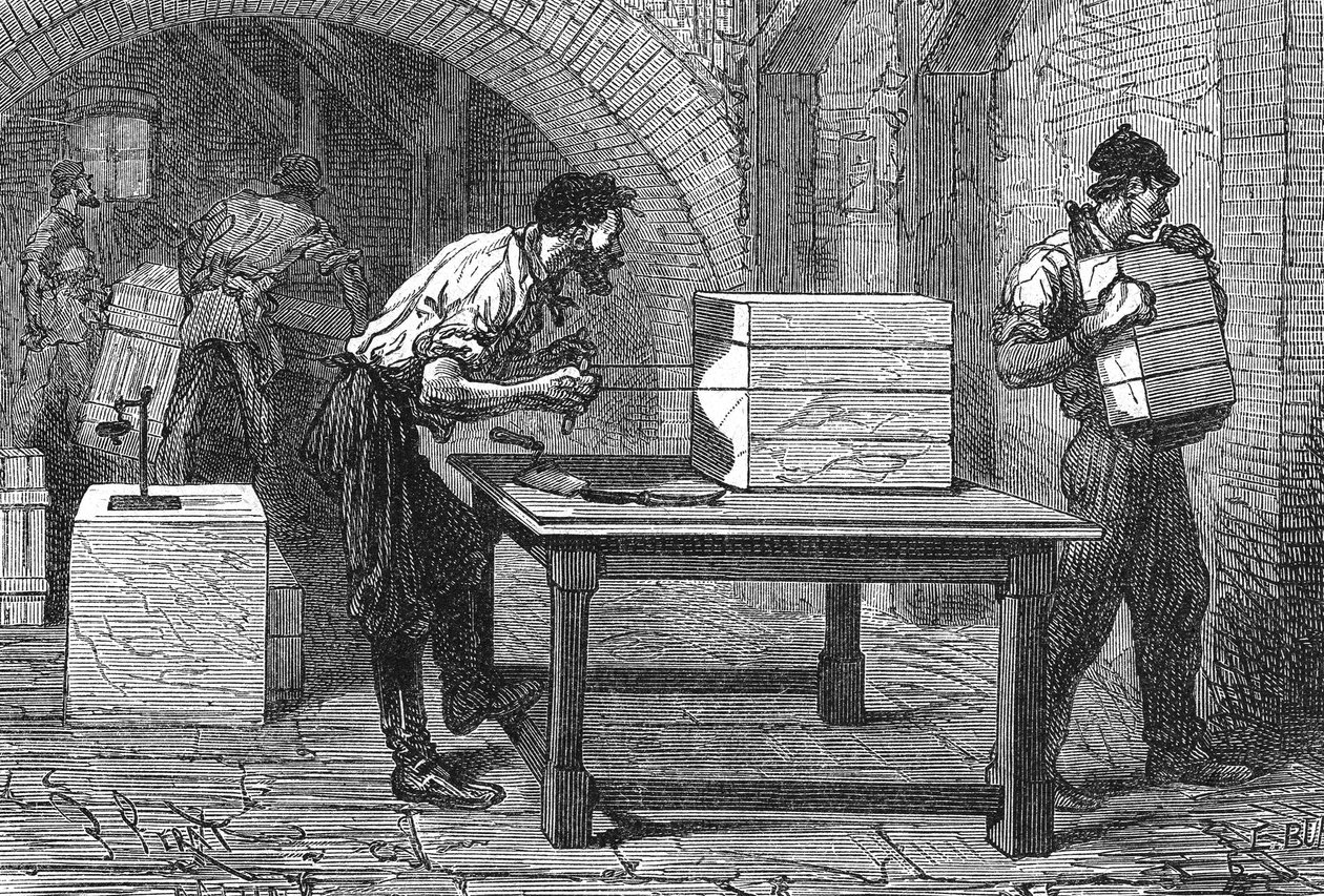 Produzione di sapone, Marsiglia, c.1880 da Unbekannter Künstler