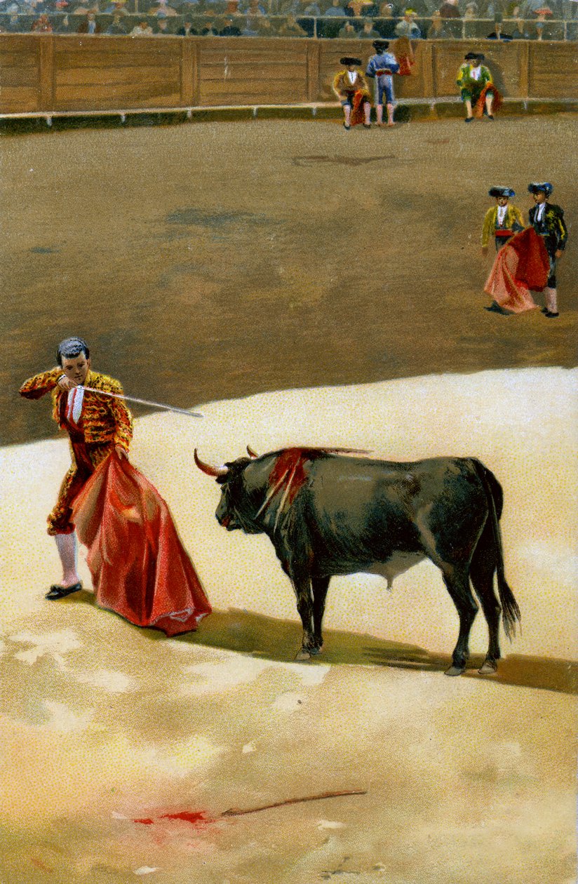 Sport. Corrida. Il Matador che infila la spada: l