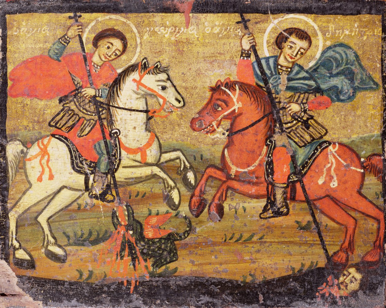 San Giorgio e San Demetrio, Greco (provinciale) da Unbekannter Künstler