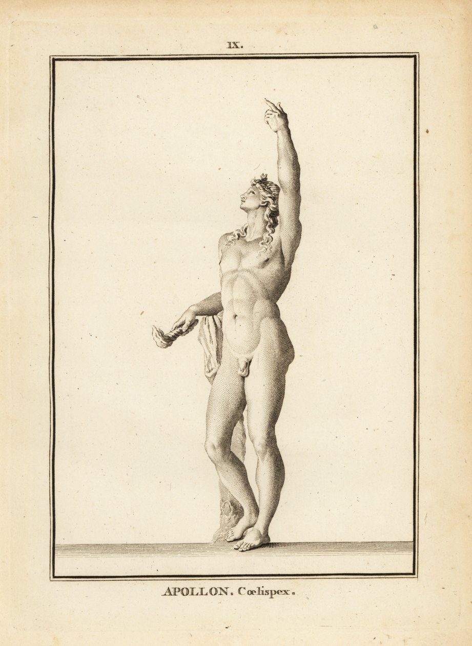 Statua di Apollo Coelispex, nudo, con torcia fiammeggiante da Unbekannt