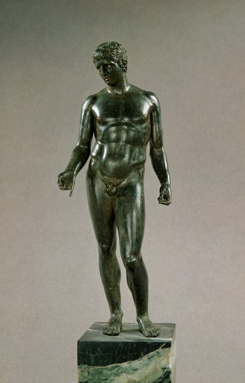 Statua di Mercurio, adattamento del Discophoros greco di Policleto, Romano, 25-50 d.C. da Unbekannt